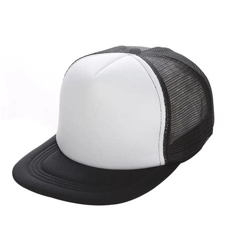 Flat Brim Snapback Trucker Cap With Mesh Back 5 Panel Foam Mesh Trucker