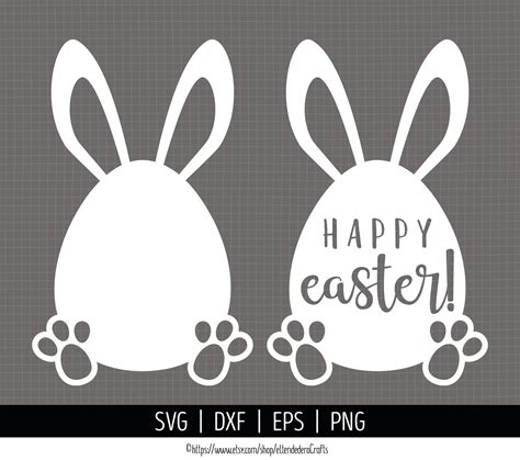 Happy Easter SVG. Cute Egg with Bunny Ears PNG. Kids Easter | Etsy