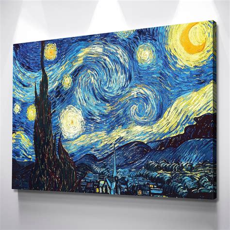Starry Night Poster Starry Night Canvas Van Gogh Starry Night Prin