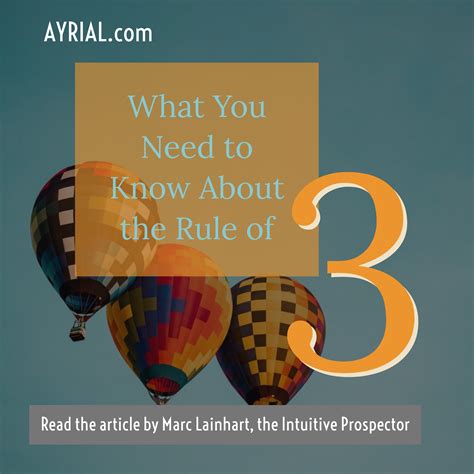 What You Need To Know About The Rule Of 3 Ayrial Association Of