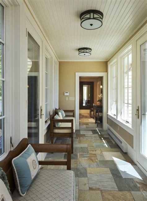 Breezeway Ideas Entry Traditional With Benches Beadboard Ceiling