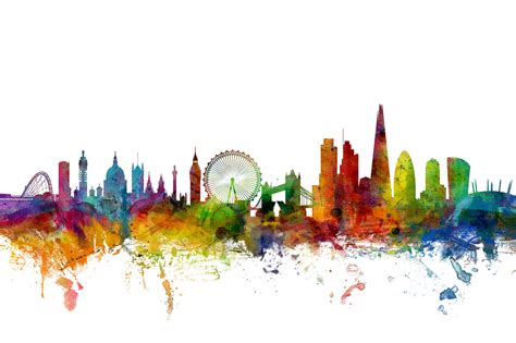 London Skyline 2 Poster Für Alle Räume Photowall