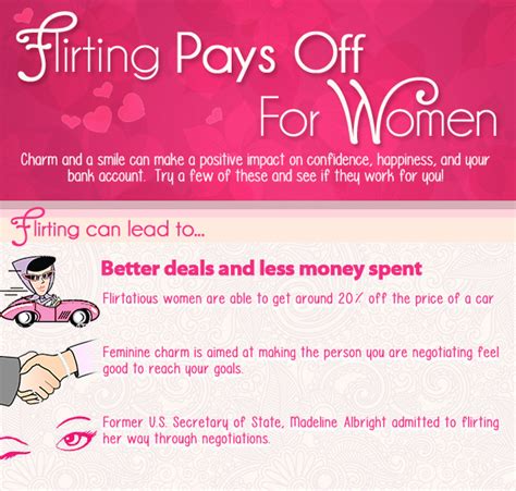 flirting pays off for women american infographic