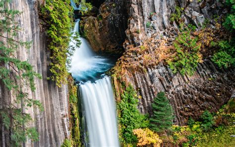 Download Wallpaper 3840x2400 Waterfall Water Rocks Trees Nature