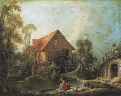 Paintings Reproductions Watermill By François Boucher Most Famous