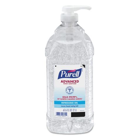 Purell 2 L Advanced Instant Hand Sanitizer Bottle 4 Per Carton Goj962504ct The Home Depot