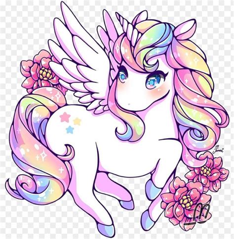 ユニコーン #虹 #rainbowunicorn #cute drawings kawaii #PNG画像は透明の背景pngフPNG