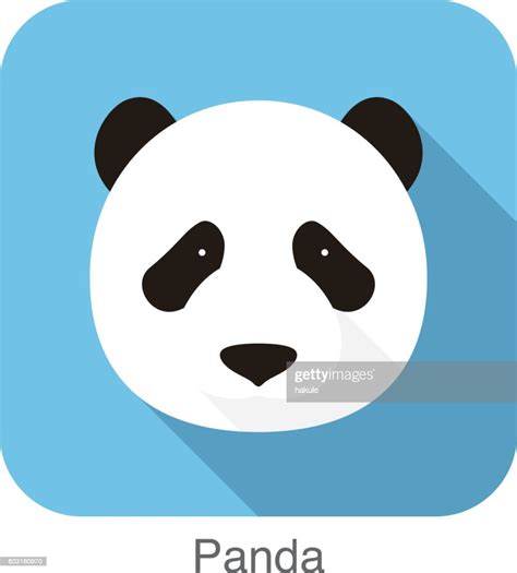 Panda Face Flat Icon Design Animal Icons Series High Res Vector Graphic