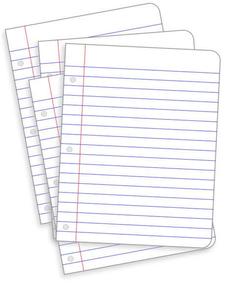 Ruled Paper Notebook Clip Art Lined Paper Clipart Png Download 618