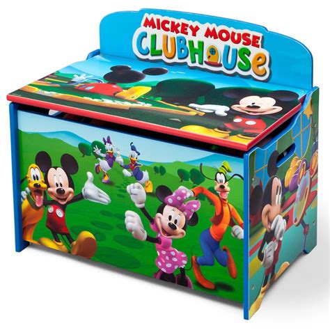 Disneys Mickey Mouse Deluxe Toy Box By Delta Children Toy Boxes