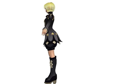 Anime Cute Girl Short Blonde Hair 3d Model 3dsmax Files