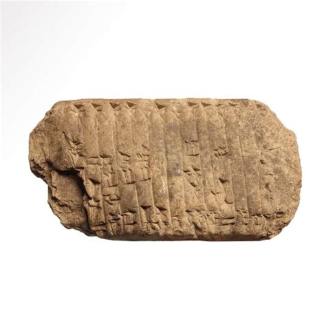 Lot Art Old Babylonian Terracotta Cuneiform Tablet List Of Deities