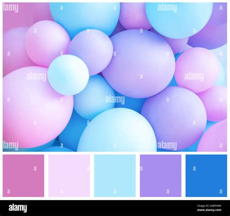 Color Matching Palette From Colorful Balloons Background Punchy Pastel