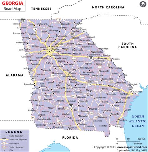 Ga States Highway Maps