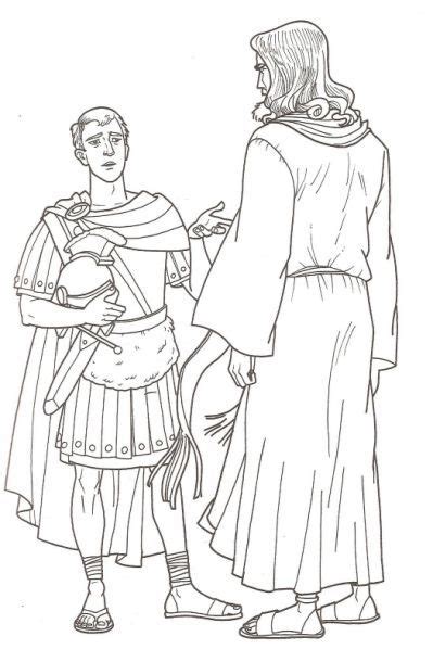 The armor of god printable is similar to this one. Jesus Heals Centurion Servant | Jesus heals, Bible coloring