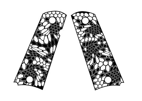 1911 Kryptek Grips Stippling Engraving Vector Svg Ai Etsy