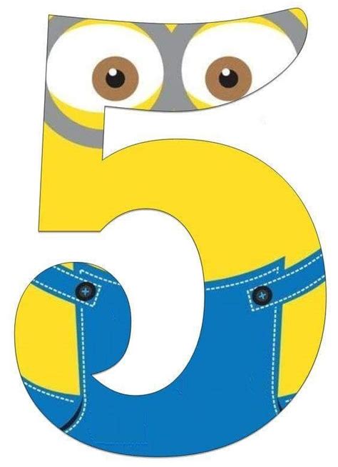 Minion Numbers Free Printables Funnycrafts Minions Birthday Theme