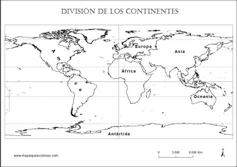 Mapas De Paises Y Continentes Para Colorear Con Nombres Colorear