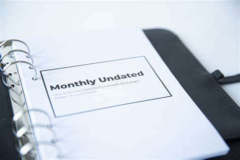 Monthly Overview Undated • Your Personal Organizer