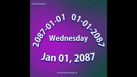 Remember The Date 21st Century Year 2087 Youtube