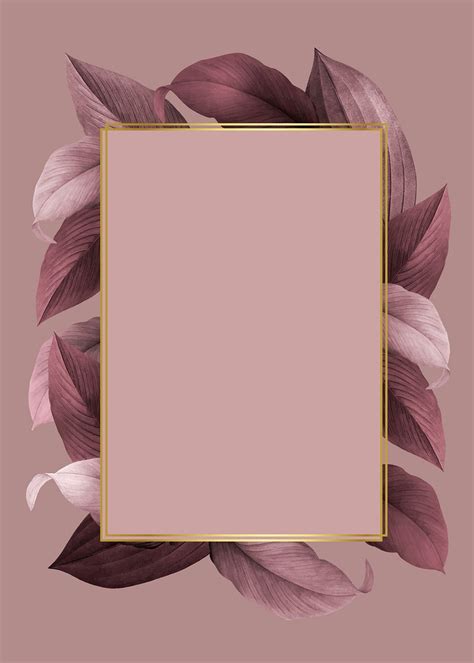 Golden Frame On A Pink Premium Vector Rawpixel