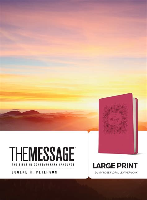 Navpress The Message Large Print The Bible In Contemporary Language