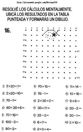 Blog com muitas atividades escolares para professores copiarem e imprimirem e ganharem tempo para preparem suas aulas. JUEGO DE CÁLCULO MENTAL - Betiana 1 - Picasa Webalbums ...