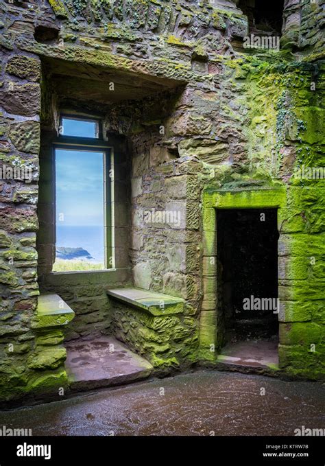 Interior Sight In Dunnottar Castle Near Stonehaven Scotland Stock