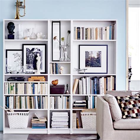 Living room ikea home design. 20 Simple IKEA Billy Bookcase For Limited Space | HomeMydesign