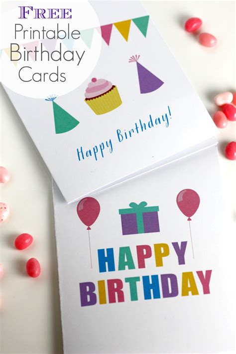 Free Printable Birthday Cards Paper Trail Design Free Printable