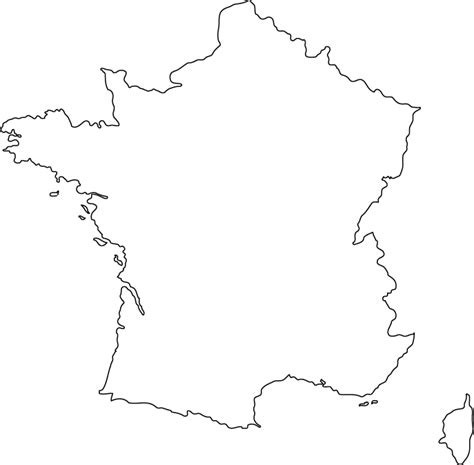 France Outline Map Gambaran