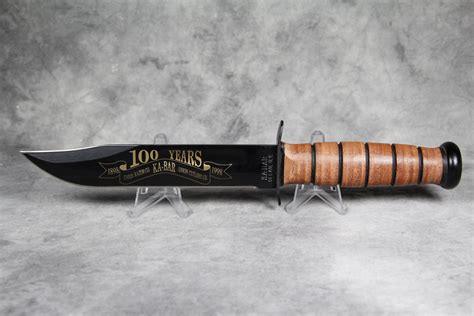 1998 Ka Bar 1219c2 100th Anniversary Leather Usmc Fighting Knife