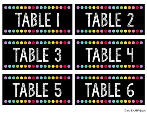 Neon Table Numbers Chalkboard Table Numbers Freebie First Grade