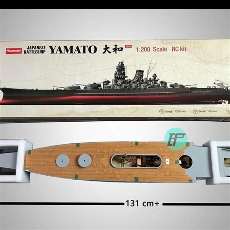 Jual Remote Control Battleship Yamato 1200 Rc Kit With Pe And Woode