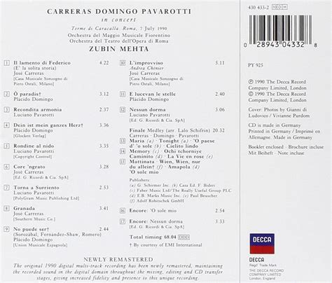 Álbumes 95 Foto Los Tres Tenores Carreras Domingo Pavarotti In Concert