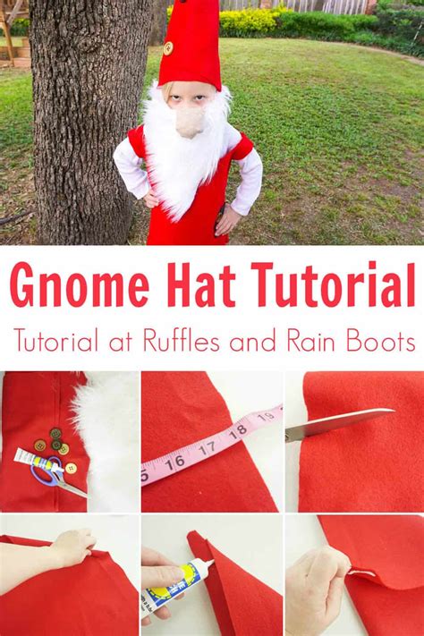 Diy No Sew Gnome Hat For Kids For Costumes Ruffles And Rain Boots