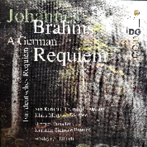 Ein Deutsches Requiem Cd Von Johannes Brahms