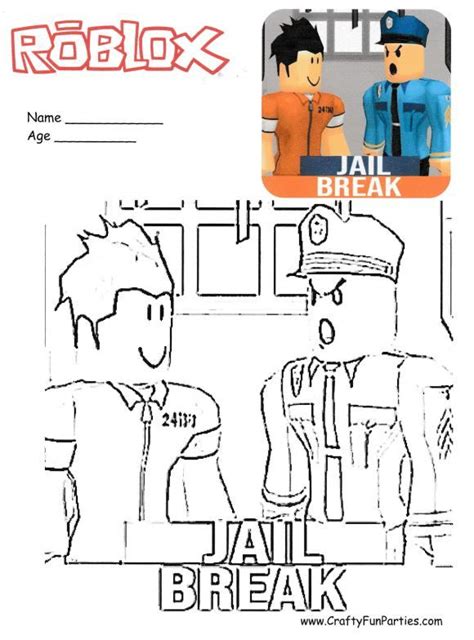 Roblox Jail Break Coloring Page Roblox Minecraft Printables Best
