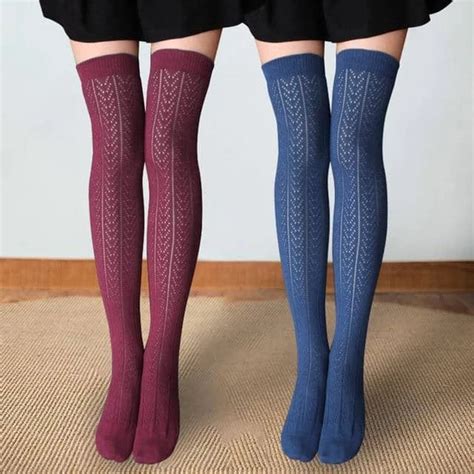 [leggycozy] kawaii cute thigh high over knee cotton stockings plus si