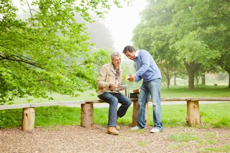 Two People Talking In Park Free Photo On Barnimages