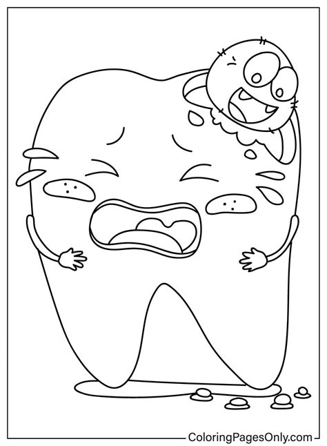 Tooth Coloring Page Free Printable Free Printable Coloring Pages