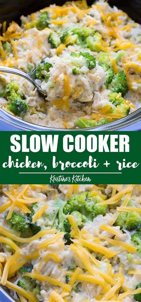 I used this to make the chicken wraps that my broccoli & cheese chicken. Easy Slow Cooker Chicken, Broccoli and Rice Casserole with ...