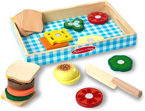Ayanakids Melissa And Doug Stack Your Sandwich Making Set Wooden Play