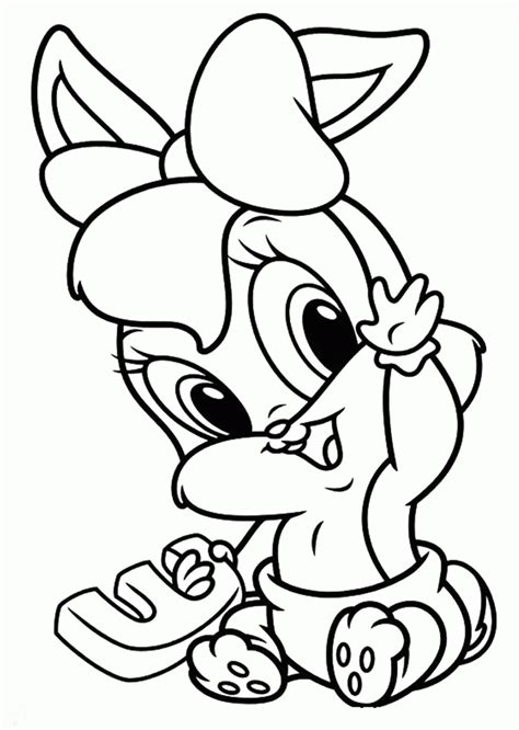 Funny Baby Lola Bunny Coloring Pages - Looney Tunes Cartoon - Coloring Home