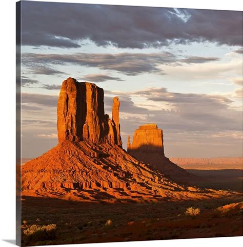 Mittens Of Monument Valley At Sunset Us Wall Art Canvas Prints