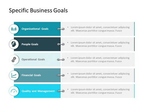Business Goals List Detailed Powerpoint Template Slideuplift