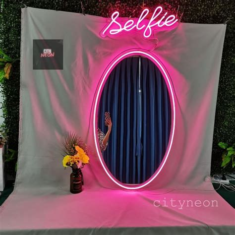 selfie mirror custom neon sign led mirror selfie mirror etsy neon signs custom neon signs neon