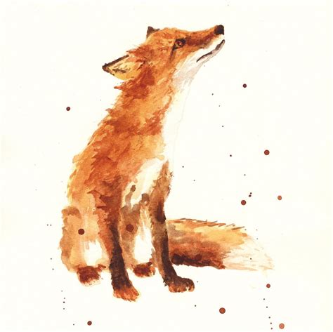 Pin by Arnþrúður Ösp Karlsdóttir on Fox and Raven Fox painting Watercolor fox Watercolor fox