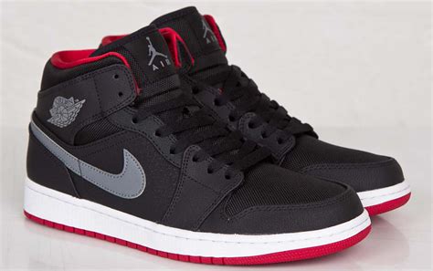 We are sourcing air jordans for this landmark catalogue. Air Jordan 1 Mid "Black/Cool Grey-Gym Red" | SBD