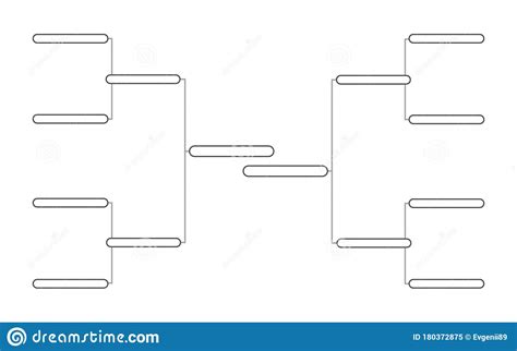 Simple Tournament Bracket Template For 8 Teams On White